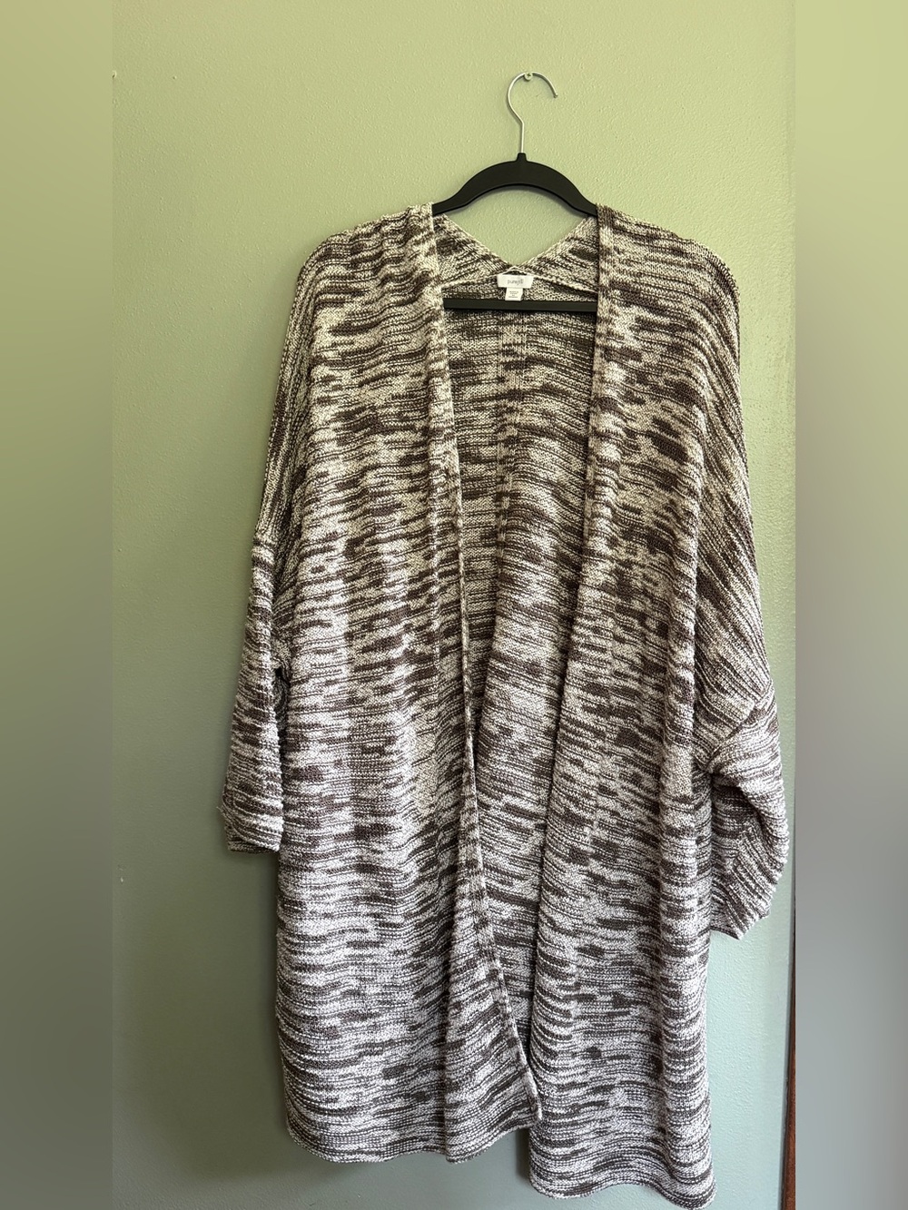 purejill Brown & Cream Cardigan Women's Size 4X